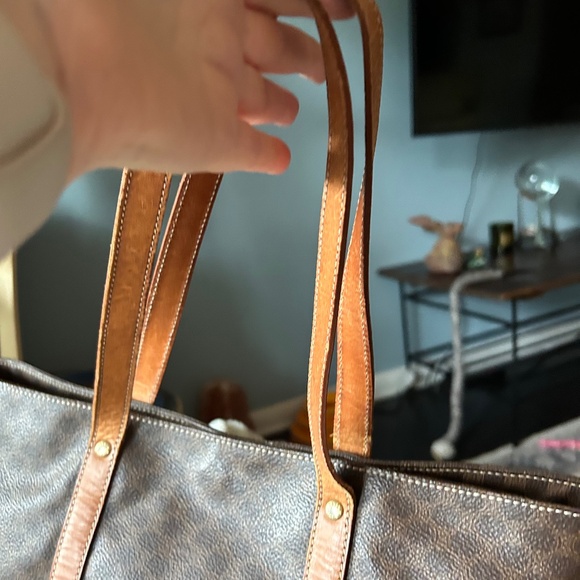 AUTHENTIC CELINE Vintage Macadam Canvas & Leather Tote - Picture 3 of 16